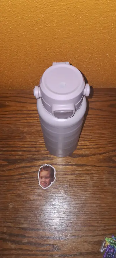 Botella doite térmica de acero inoxidable gris - miniatura 3
