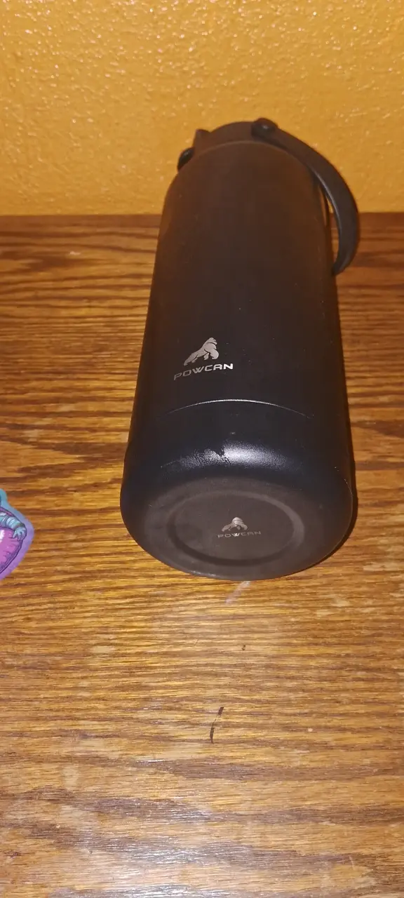 Botella Powcan térmica negra con tapa - 3