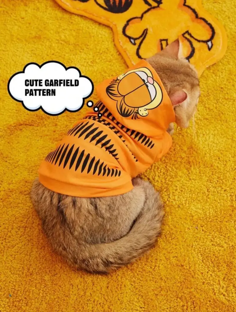 Disfraz para gato de Garfield talla XS - 3