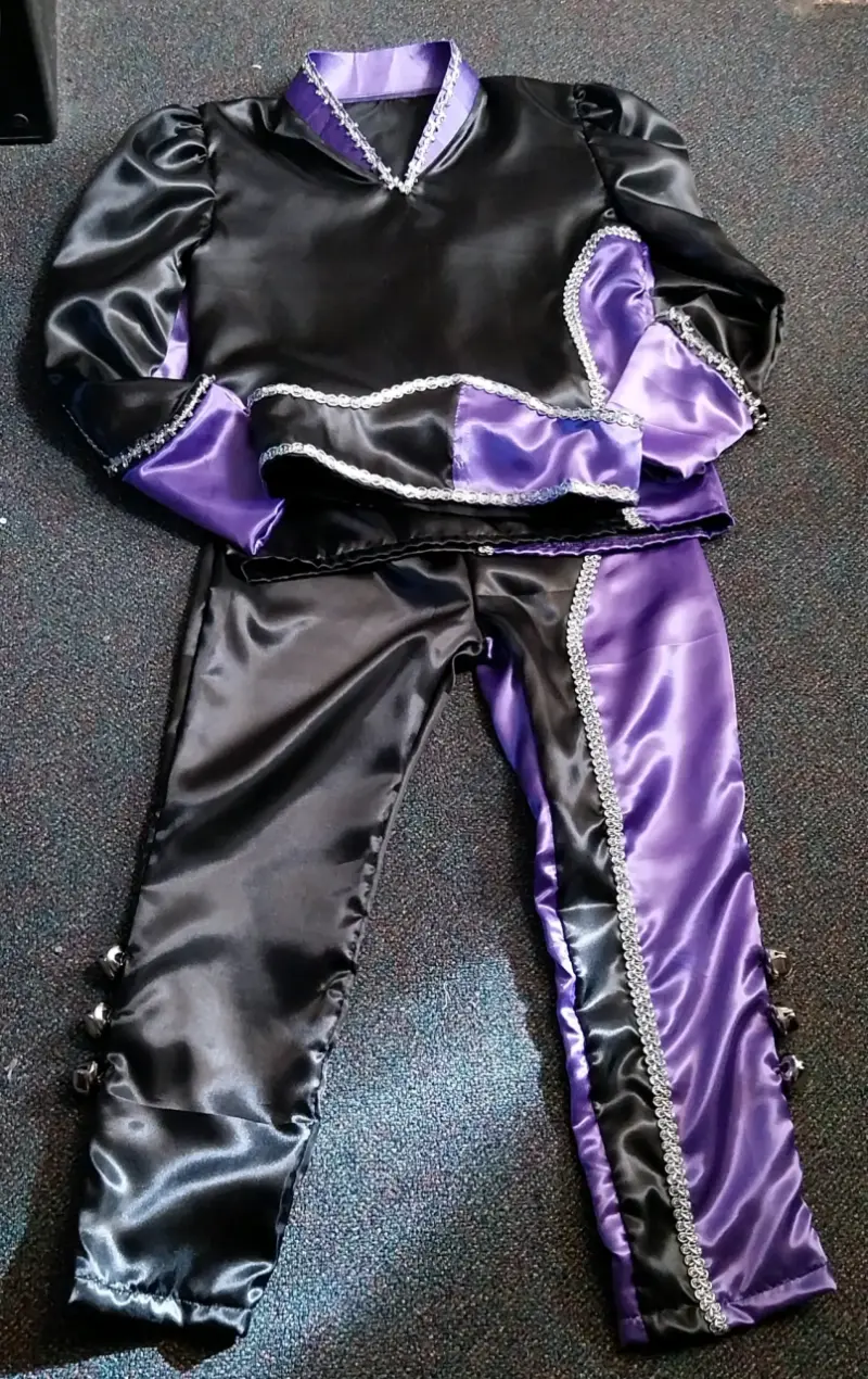 Traje de caporal hombre Negro y Morado - 1