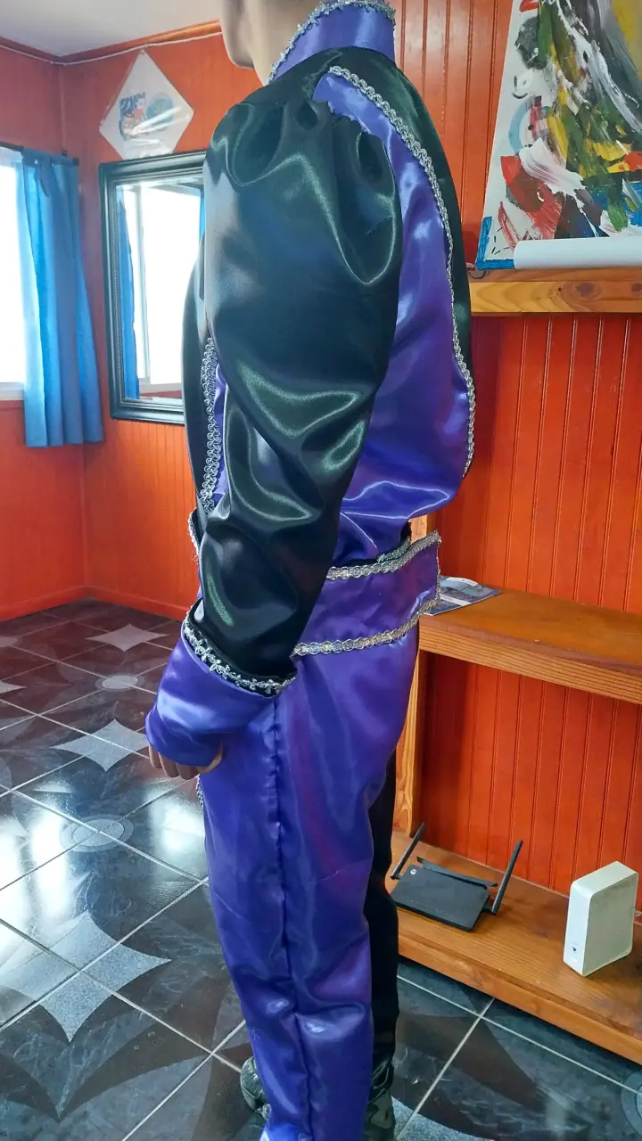 Traje de caporal hombre Negro y Morado - 2