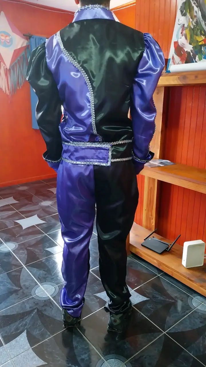 Traje de caporal hombre Negro y Morado - 3