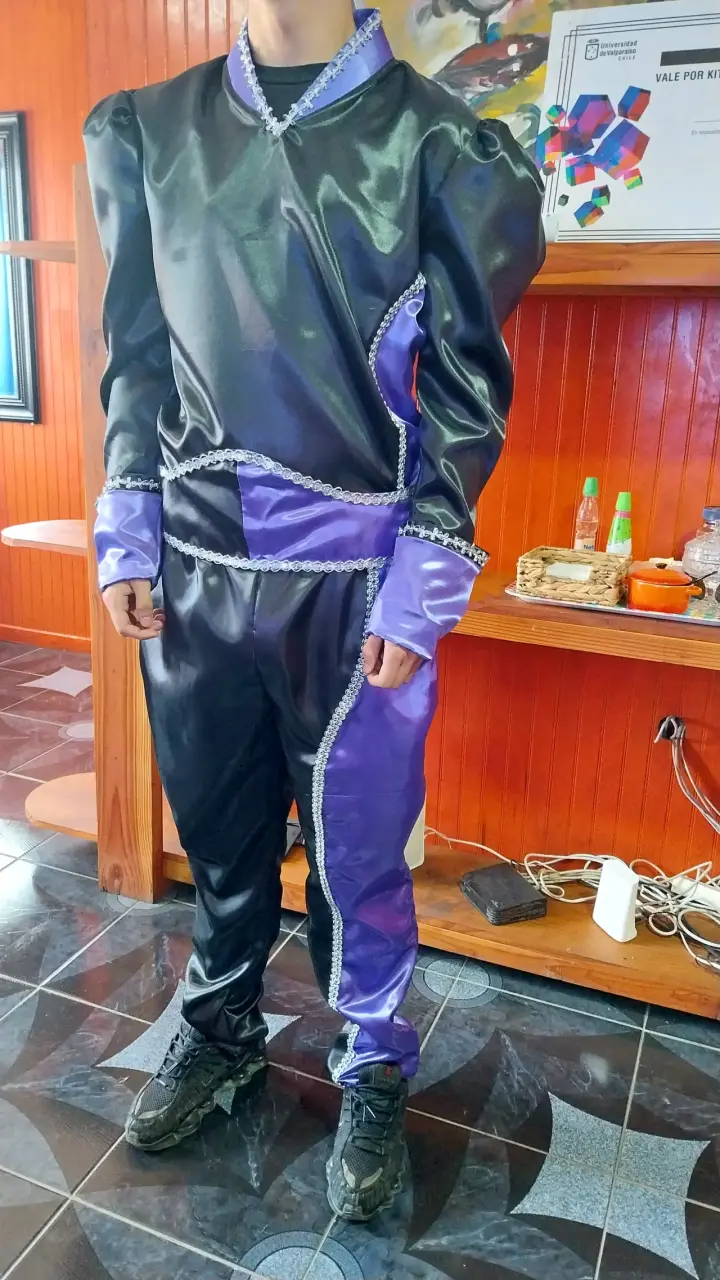 Traje de caporal hombre Negro y Morado - 4
