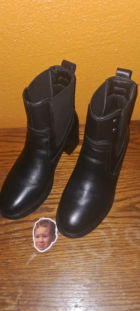 Botines de cuero negro Flexi para mujer - 2