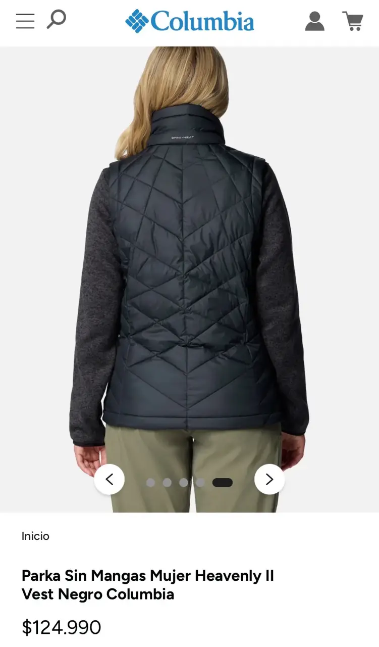 Parka sin mangas mujer Columbia negro - 2