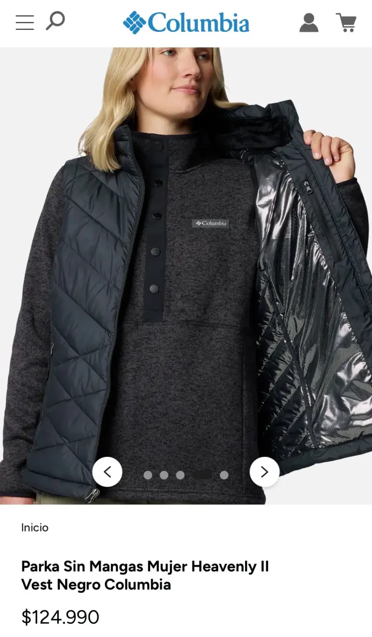 Parka sin mangas mujer Columbia negro - 3