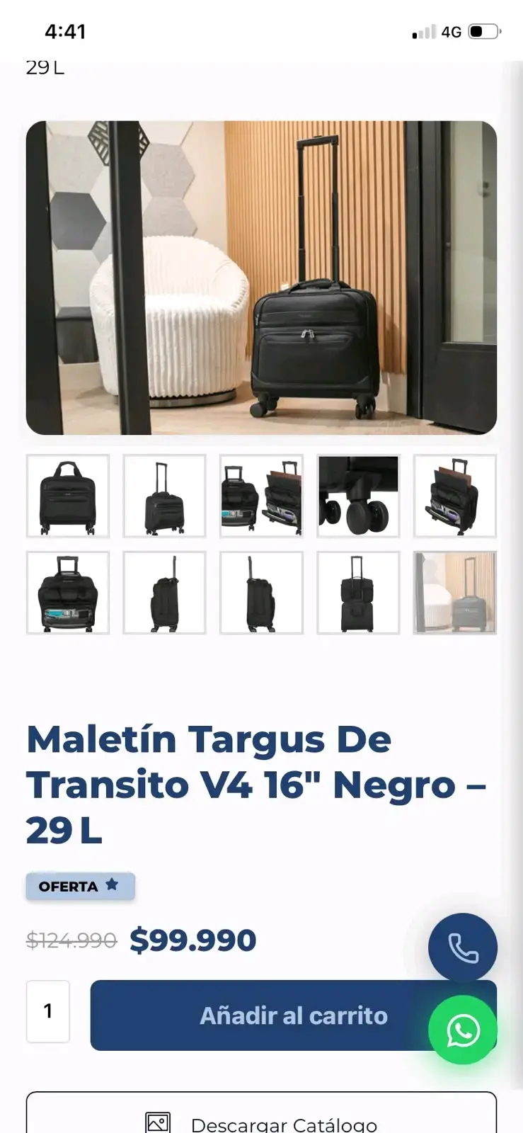 Maletín con ruedas Targus Metro Executive negro