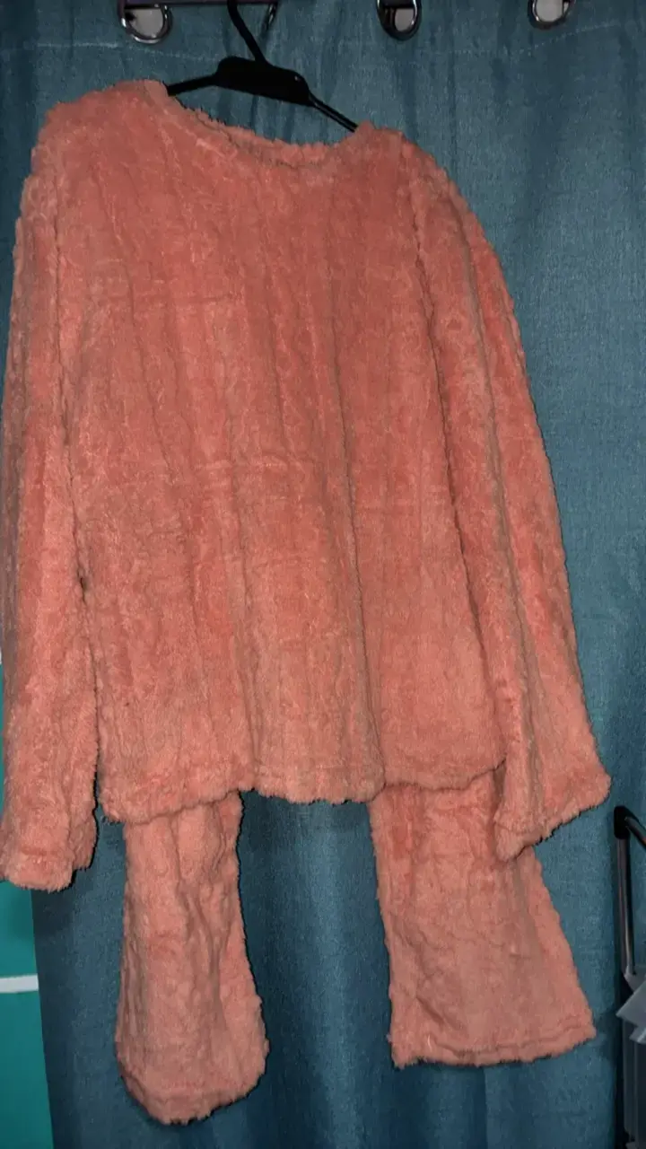 Conjunto de pijama de felpa salmón - 2