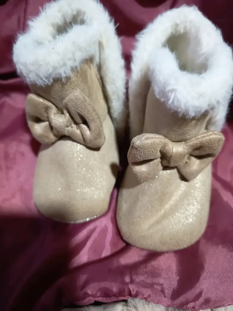 Botines de bebé rosados Bubblegummers con forro polar - 3