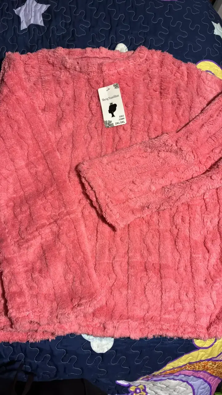Pijama de felpa rosa Sheng YuanShan 2XL/3XL - 1