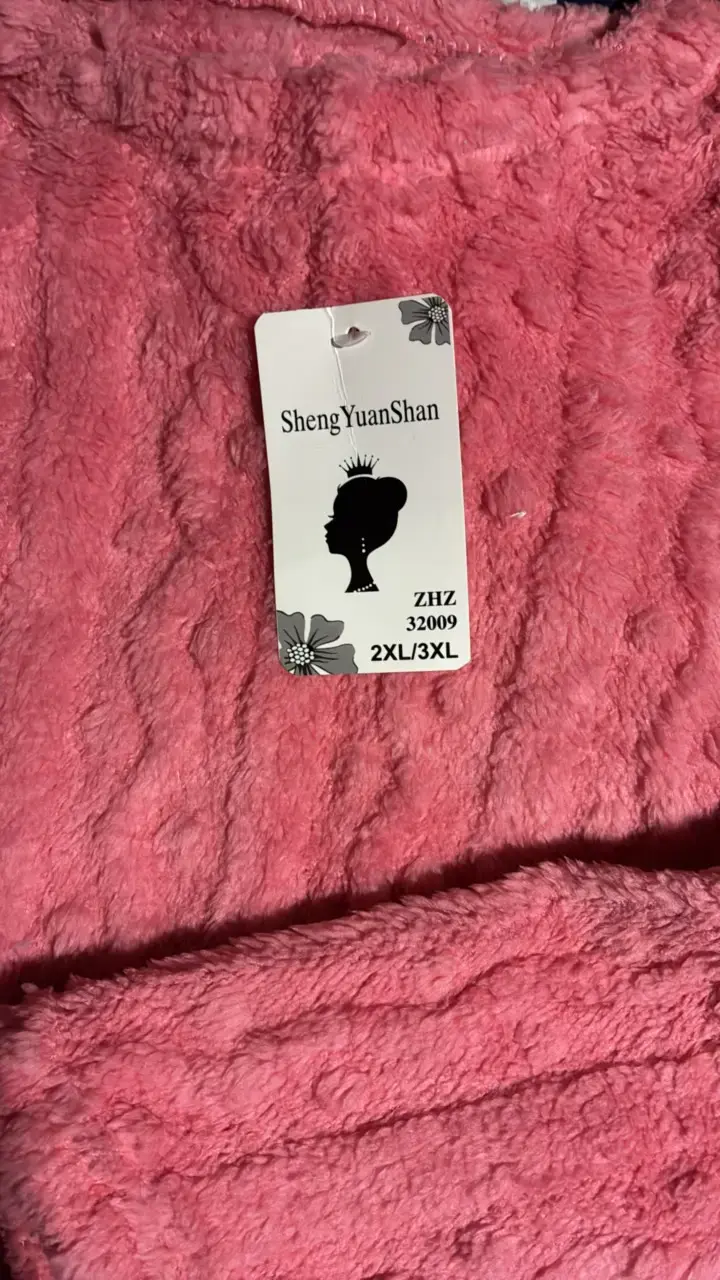 Pijama de felpa rosa Sheng YuanShan 2XL/3XL - 2