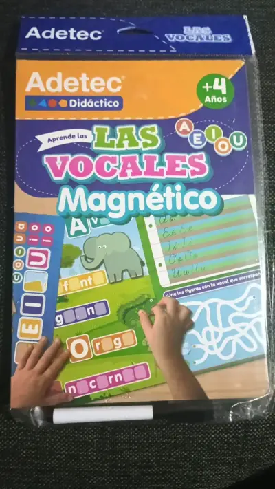 Juego educativo magnético Adetec Las Vocales - miniatura 1