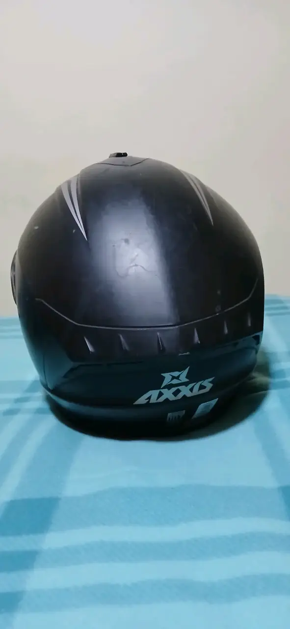 Casco de moto Axxis negro con visor - 3