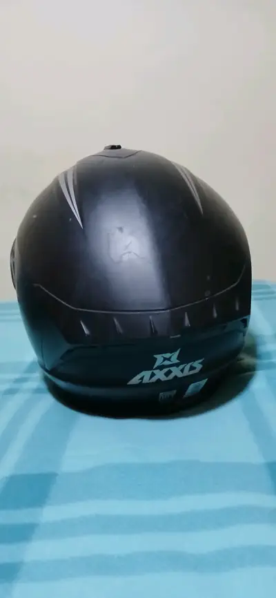 Casco de moto Axxis negro con visor - miniatura 3