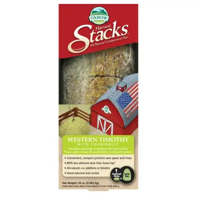 Heno Comprimido Oxbow Harvest Stacks con Manzanilla - miniatura 1