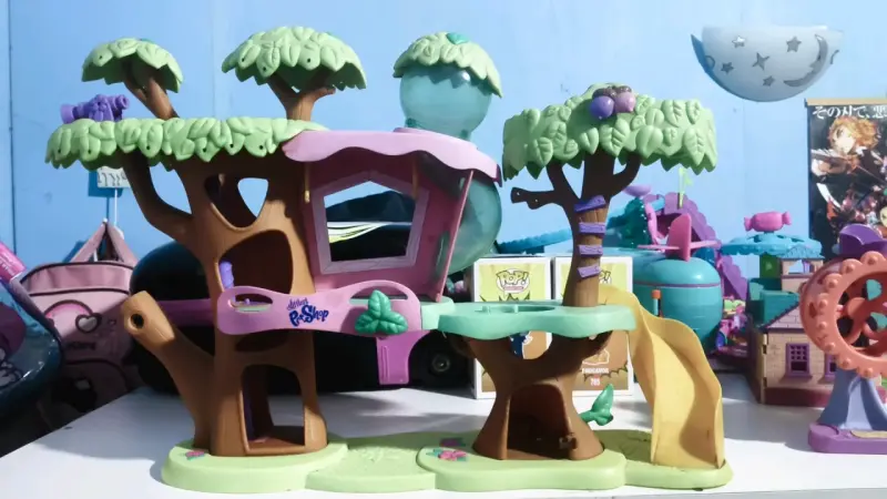 Lote Littlest Pet Shop casa árbol y rueda - 1