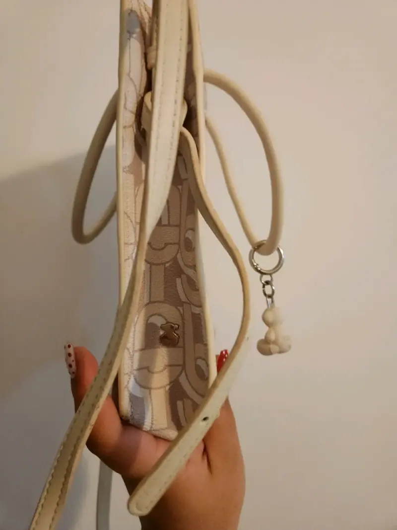 Bolso bandolera Tous beige con estampado - 5