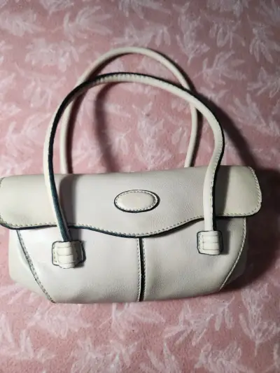 Bolso de mano beige elegante - miniatura 3