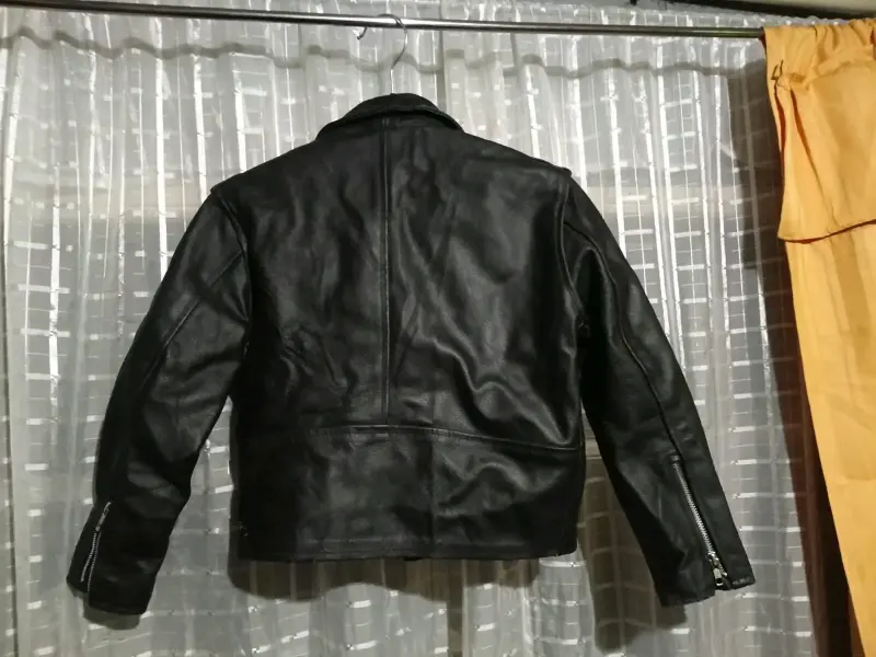 Chaqueta de cuero negra Highway Hawks para motociclista - 2