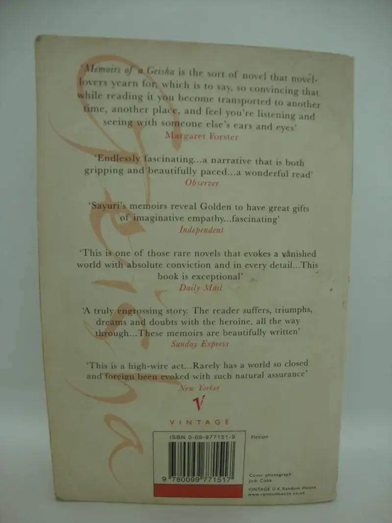 Libro 'Memoirs of a Geisha' de Arthur Golden - 2