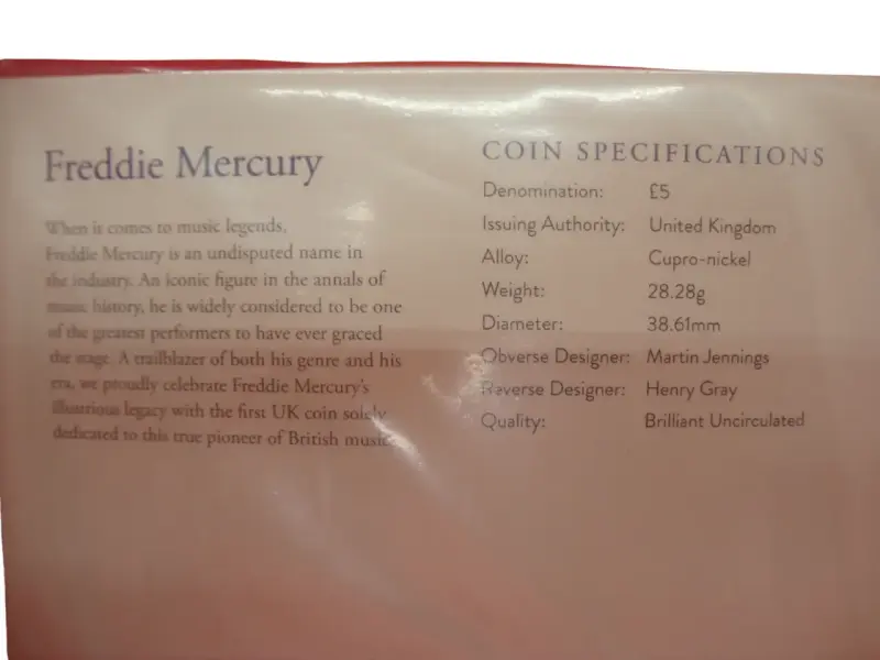 Moneda Conmemorativa Freddie Mercury The Royal Mint - 6