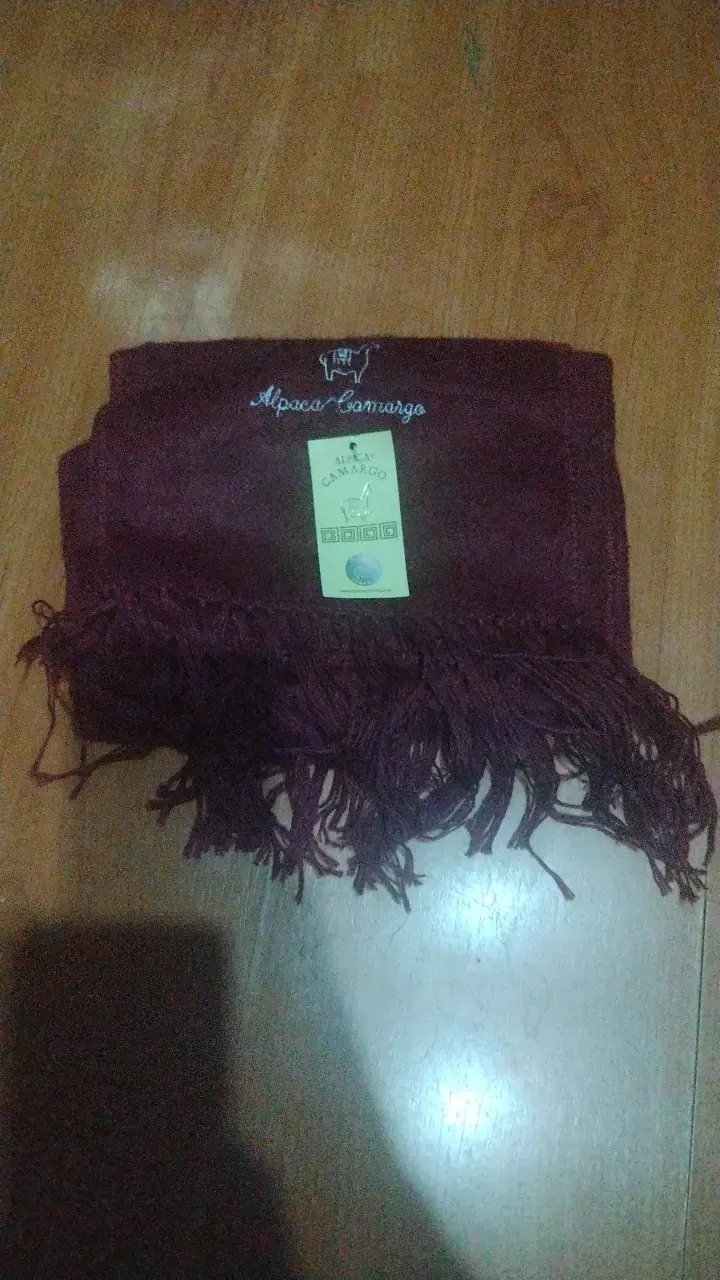 Bufanda de alpaca Camargo color burdeos - 1