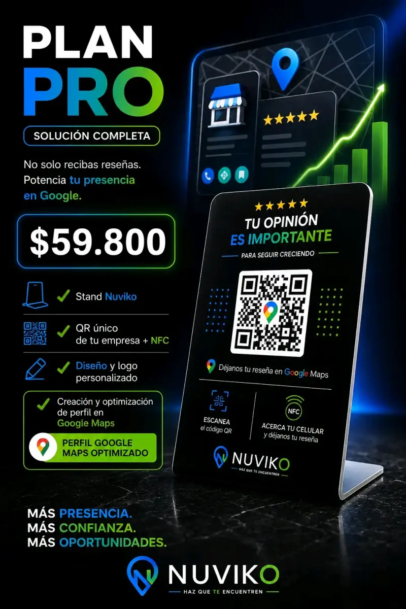 Stand Nuviko con QR y NFC para reseñas - 1