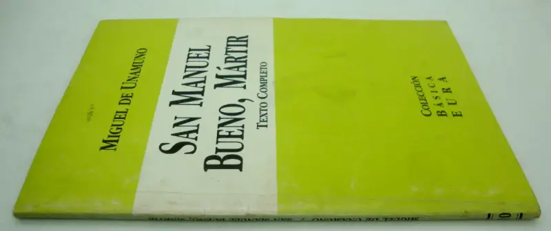 Libro San Manuel Bueno, Mártir de Miguel de Unamuno - 3