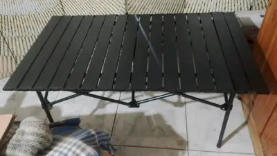 Mesa plegable portátil negra,telescopio masajeador - miniatura 1