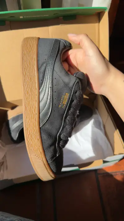 Zapatillas Puma Suede XL negras para mujer - miniatura 3