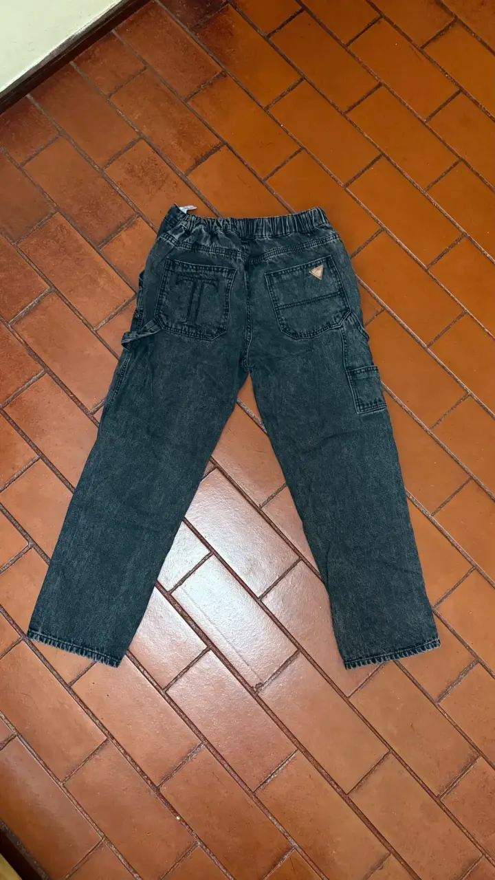 Pantalones cargo de mezclilla gris oscuro - 2