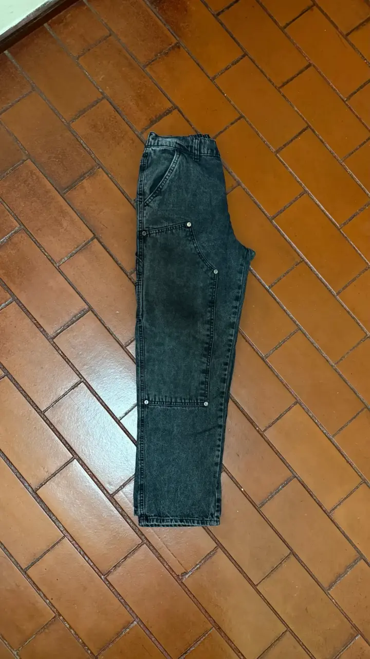 Pantalones cargo de mezclilla gris oscuro - 3