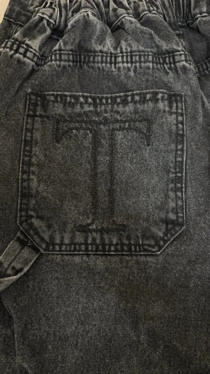 Pantalones cargo de mezclilla gris oscuro - 4