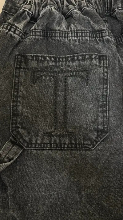 Pantalones cargo de mezclilla gris oscuro - miniatura 4
