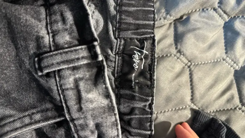 Pantalones cargo de mezclilla gris oscuro - 5