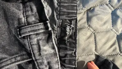 Pantalones cargo de mezclilla gris oscuro - miniatura 5