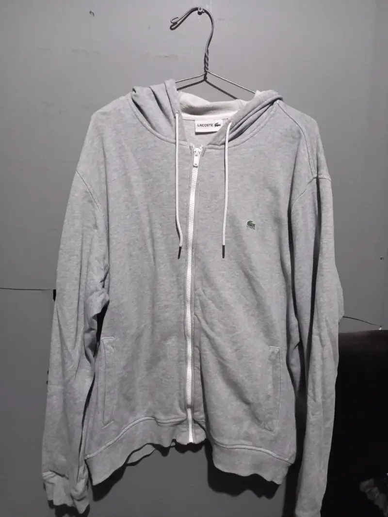 Polerón con capucha gris Lacoste - 1