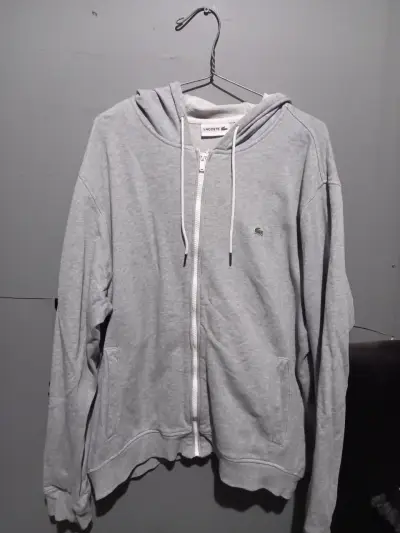 Polerón con capucha gris Lacoste - miniatura 1