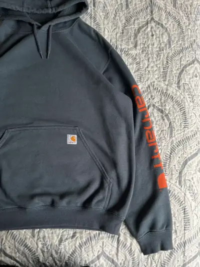 Polerón con capucha Carhartt gris oscuro - miniatura 4