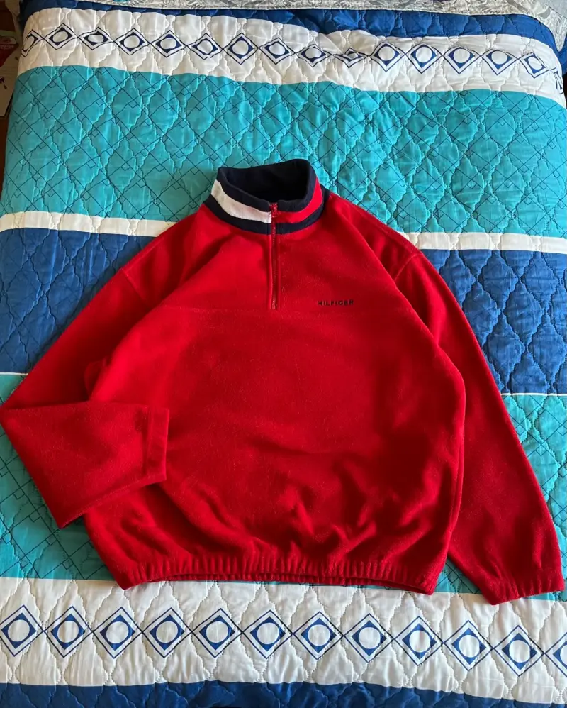 Polerón rojo Tommy Hilfiger con cierre - 1