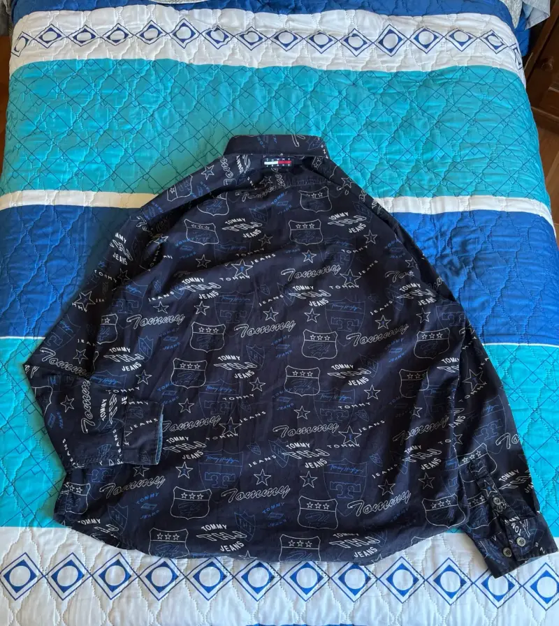 Camisa Tommy Jeans azul con estampado - 3