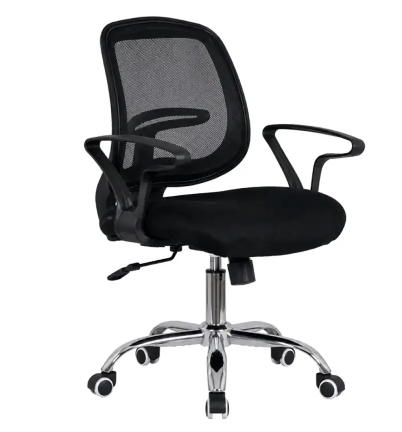 Silla de Oficina Ergonómica Negra con Ruedas nueva - 1
