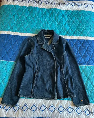 Chaqueta Tommy Hilfigde mezclilla azul para mujer - miniatura 1