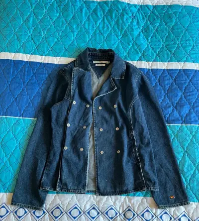 Chaqueta Tommy Hilfigde mezclilla azul para mujer - miniatura 2