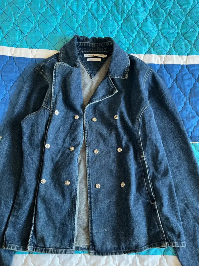 Chaqueta Tommy Hilfigde mezclilla azul para mujer - 3