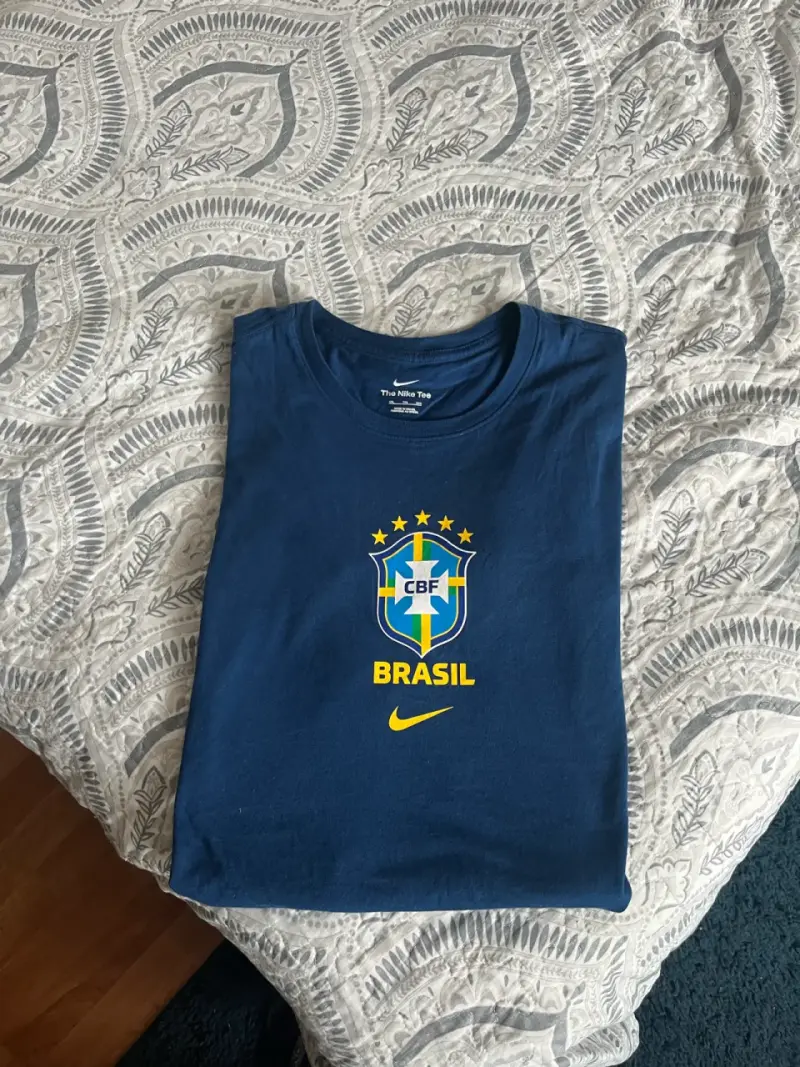 Polera Nike Brasil Azul para Hombre - 4