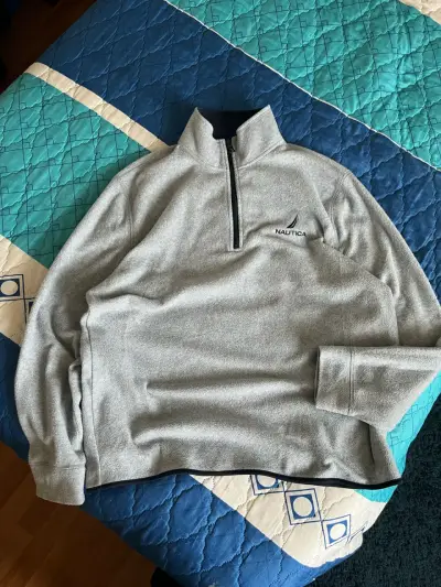Polerón gris con cierre medio Nautica - miniatura 1