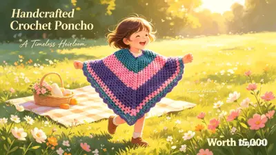Gorros,poncho tejidos a crochet en varios colores - miniatura 3