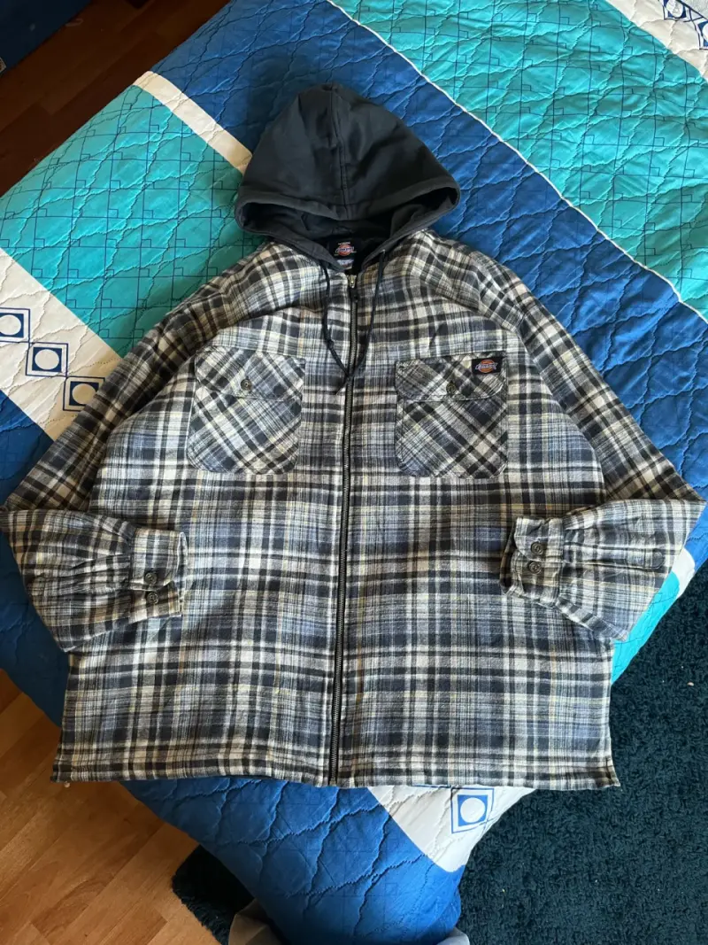 Chaqueta de franela con capucha Dickies a cuadros - 1