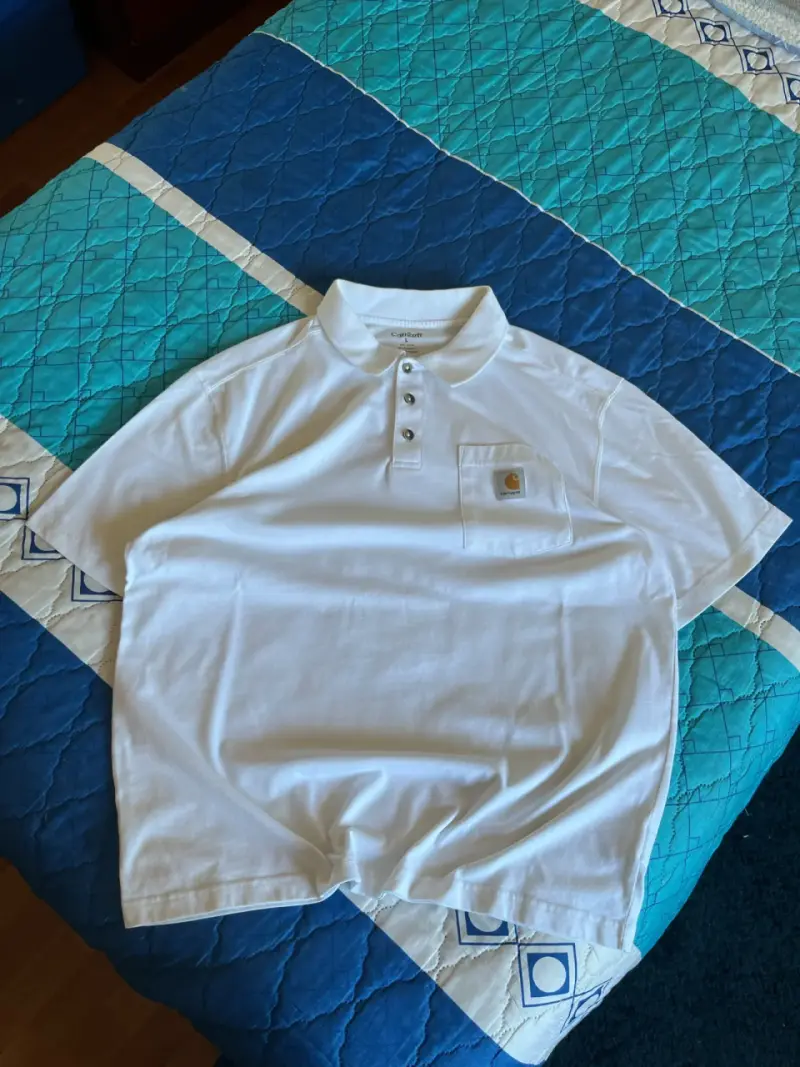 Polera Polo Blanca Carhartt con Bolsillo - 1